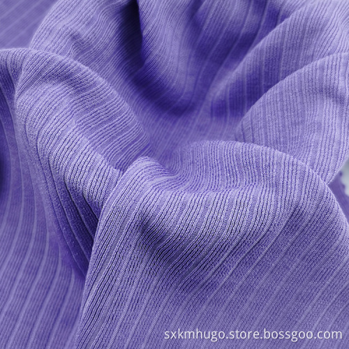 Spandex Brushed Rib Dyed Knitted Textile Telas Fabric